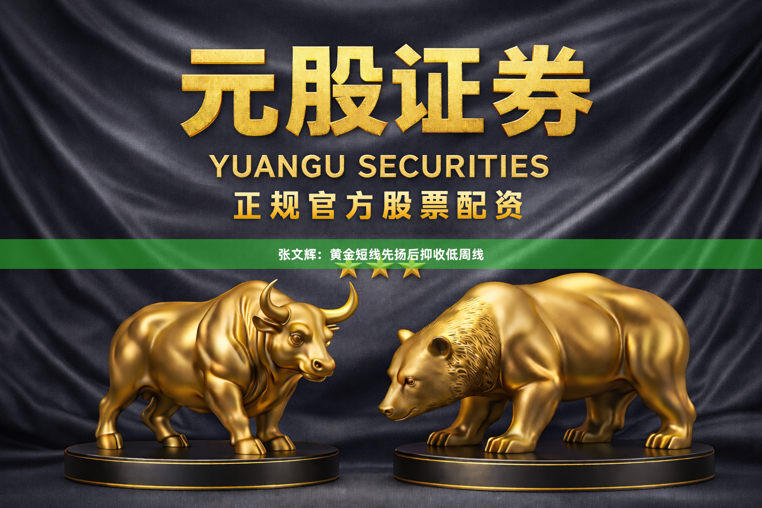 张文辉：黄金短线先扬后抑收低周线